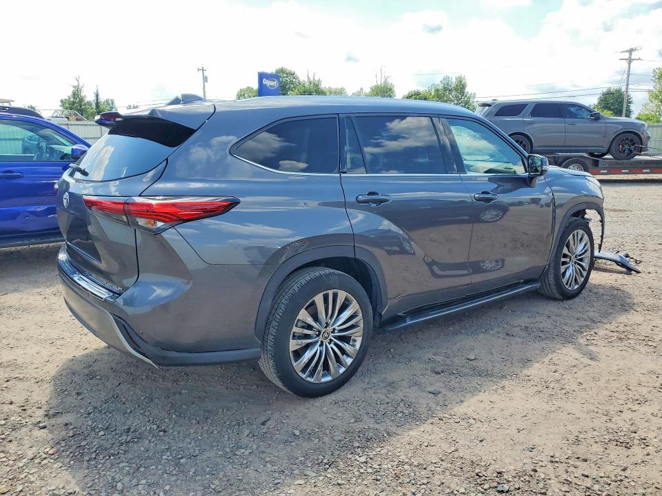 2022 Toyota Highlander VIN 5TDFZRAH7NS122528 COPART salvage auction — FRONT END, NY - MV-907A SALVAGE CERTIFICATE, sold $24,400 on 2026-07-13 (photo 3)