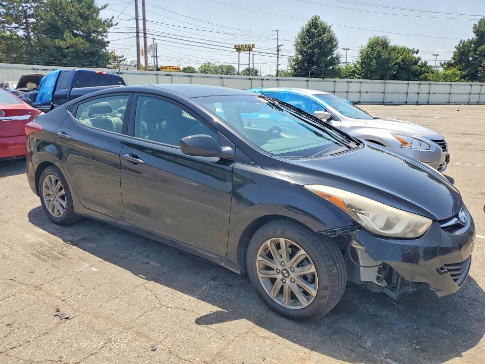 2014 Hyundai Elantra VIN KMHDH4AE8EU171893 COPART salvage auction — FRONT END, Oh - Cert Of Title-Salvage, sold $625 on 2026-07-10 (photo 4)