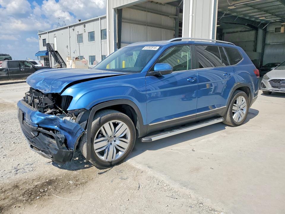 2019 Volkswagen Atlas VIN 1V2MR2CA8KC510555 COPART salvage auction — FRONT END, NE - CERT OF TITLE-SALVAGE, sold $2,350 on 2026-08-25 (photo 1)