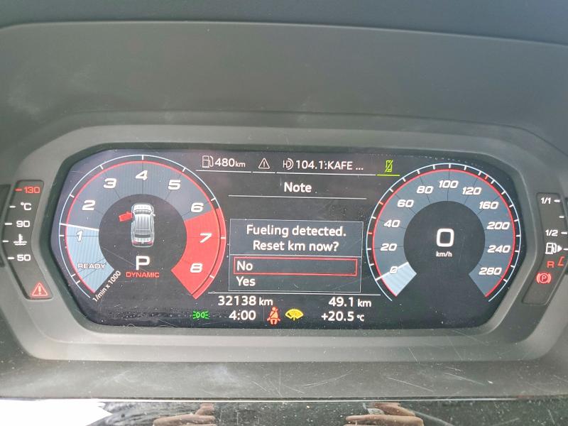 2025 Audi A3 VIN WAULUCGY4SA121994 COPART salvage auction — SIDE, Ab - Oop - Active, sold $16,500 on 2026-07-29 (photo 9)