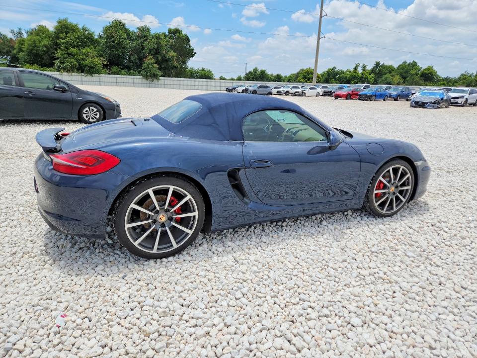 2014 Porsche Boxster VIN WP0CB2A85EK140113 COPART salvage auction — FRONT END, Tx - Salvage Vehicle Title, sold $12,300 on 2026-07-23 (photo 3)