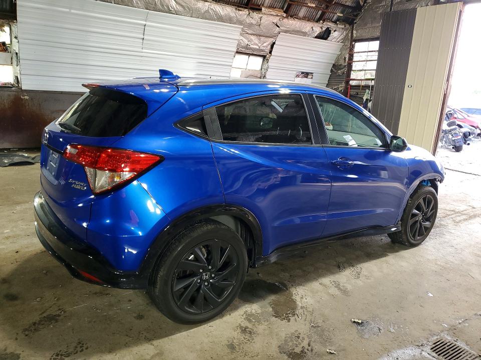 2021 Honda Hr-v VIN 3CZRU6H17MM727113 COPART salvage auction — FRONT END, Ny - Mv-907A Salvage Certificate, sold $7,100 on 2026-08-19 (photo 3)