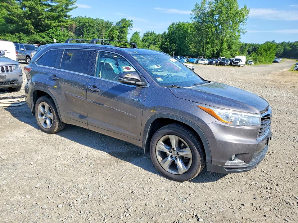 2015 Toyota Highlander VIN 5TDDCRFH7FS008676 COPART salvage auction — ROOF, Ma - Cert Of Title-Reconstrctd Coll, sold $5,300 on 2026-07-15 (photo 4)