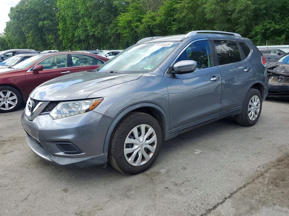 2016 Nissan Rogue VIN KNMAT2MV5GP729187 COPART salvage auction — SIDE, Nj - Cert Of Title-Salvage, sold $1,200 on 2026-07-14 (photo 1)