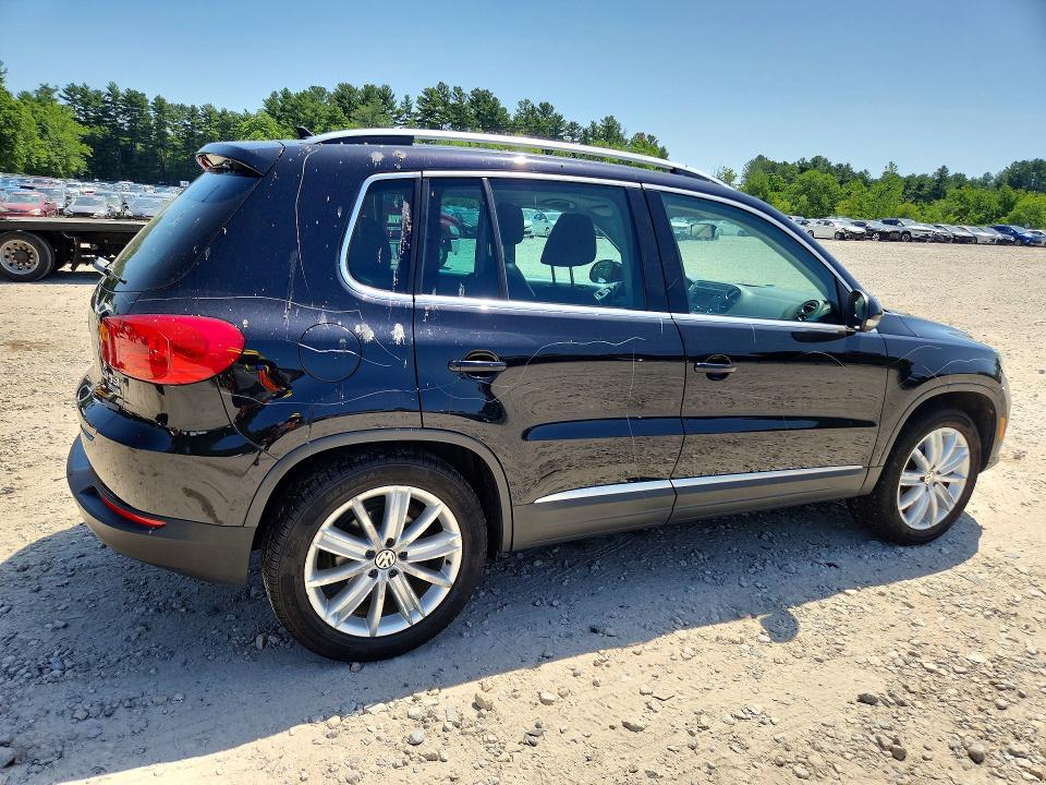 2013 Volkswagen Tiguan VIN WVGBV3AX8DW074661 COPART salvage auction — VANDALISM, Ma - Cert Of Title-Reconstrctd Coll, sold $600 on 2026-07-27 (photo 3)