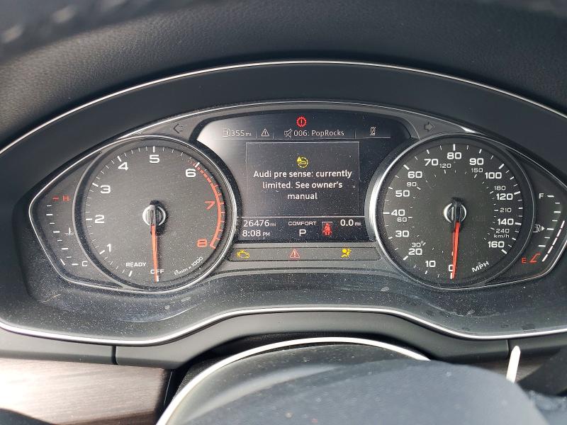 2021 Audi Q5 VIN WA1AAAFY4M2078919 COPART salvage auction — FRONT END, Oh - Cert Of Title-Salvage, sold $4,300 on 2026-07-09 (photo 9)
