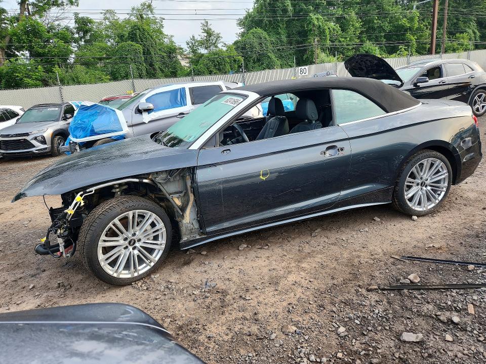2022 Audi A5 VIN WAUWAGF57NN002113 COPART salvage auction — FRONT END, Pa - Certificate Of Salvage, sold $6,400 on 2026-07-27 (photo 1)