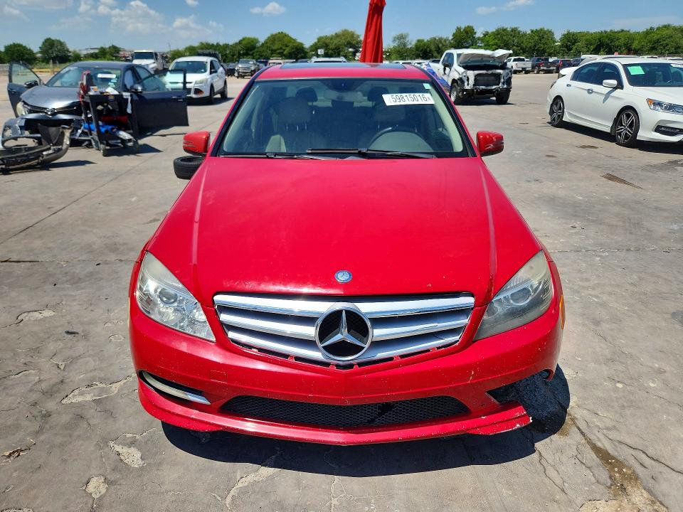 2011 Mercedes-benz C class VIN WDDGF5EB4BR183248 COPART salvage auction — MINOR DENT/SCRATCHES, TX - CERTIFICATE OF TITLE, sold $650 on 2026-07-09 (photo 5)