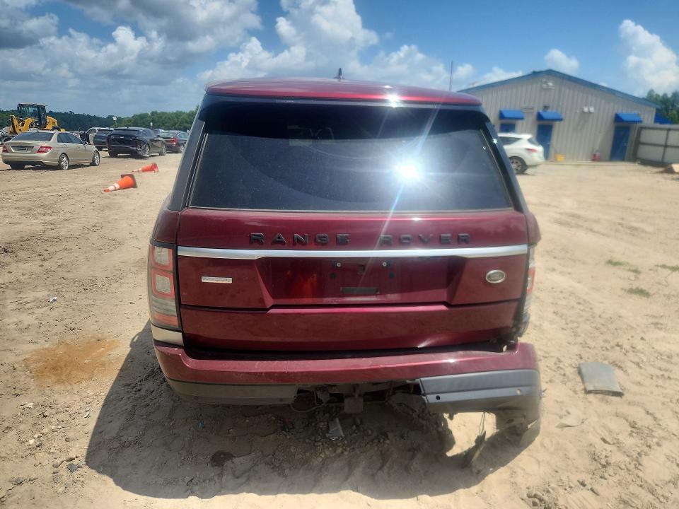 2016 Land rover RANGE ROVER VIN SALGV2EF2GA271454 COPART salvage auction — REAR END, FL - CERT OF TITLE SLVG REBUILDABLE, sold $6,500 on 2026-08-19 (photo 6)