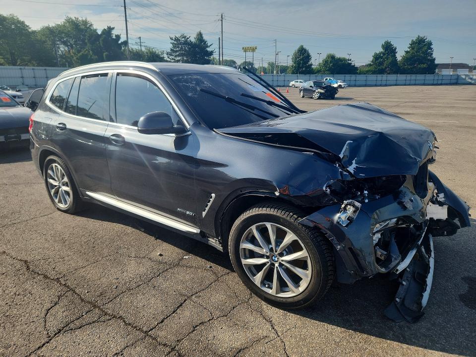 2018 BMW X3 VIN 5UXTR9C50JLC82558 COPART salvage auction — FRONT END, In - Certificate Of Title (P), sold $3,600 on 2026-07-29 (photo 4)