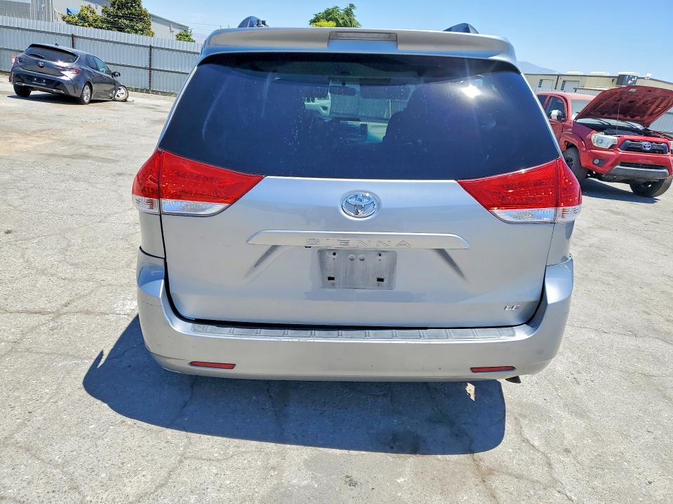 2013 Toyota Sienna VIN 5TDKK3DC0DS313352 COPART salvage auction — SIDE, CA - SALVAGE CERTIFICATE, sold $825 on 2026-07-31 (photo 6)