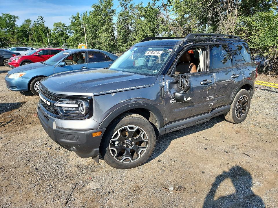 2025 Ford Bronco VIN 3FMCR9CN9SRE33930 COPART salvage auction — SIDE, Tn - Non-Repairable Certificate, sold $9,500 on 2026-09-25 (photo 1)