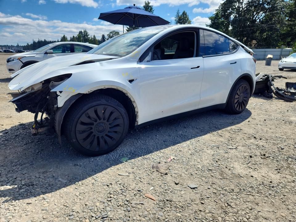 2021 Tesla Model y VIN 5YJYGDEE7MF153685 COPART salvage auction — FRONT END, WA - BILL OF SALE, sold $9,700 on 2026-07-24 (photo 1)