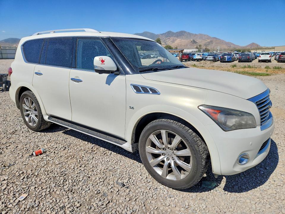 2014 Infiniti Qx80 VIN JN8AZ2NE7E9067986 COPART salvage auction — MECHANICAL, Ut - Certificate Of Title, sold $400 on 2026-07-17 (photo 4)