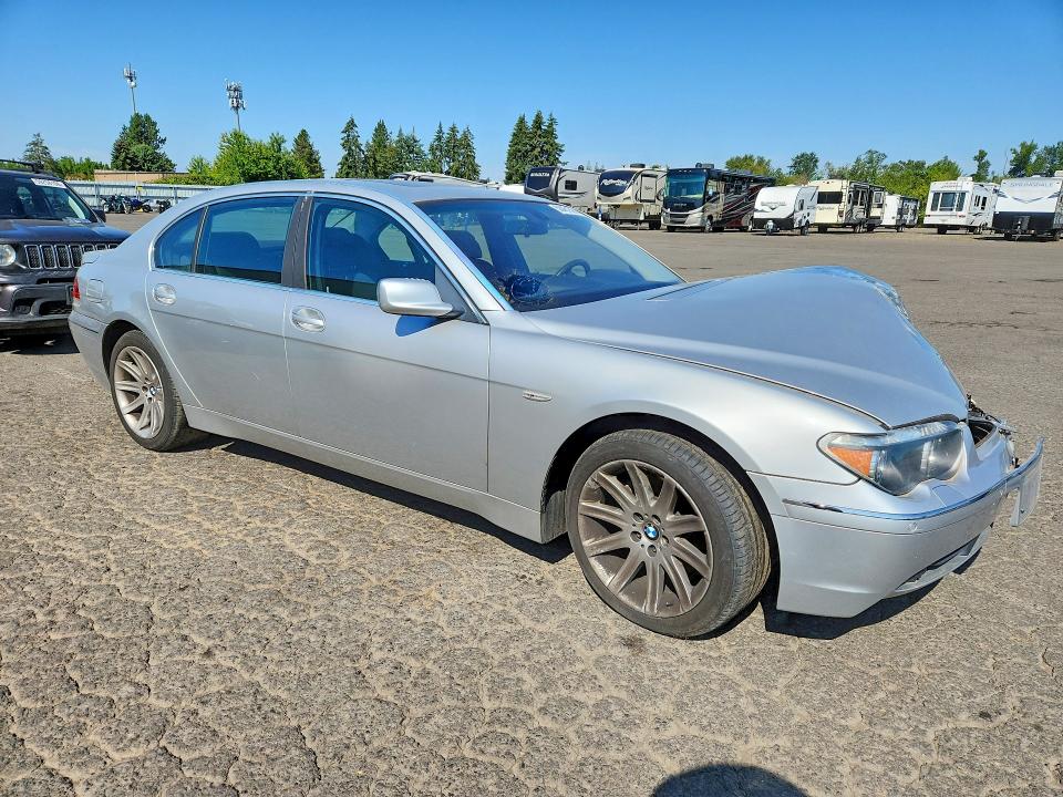 2003 BMW 7 series VIN WBAGN63473DR13110 COPART salvage auction — FRONT END, OR - SALVAGE TITLE CERTIFICATE, sold $400 on 2026-07-13 (photo 4)