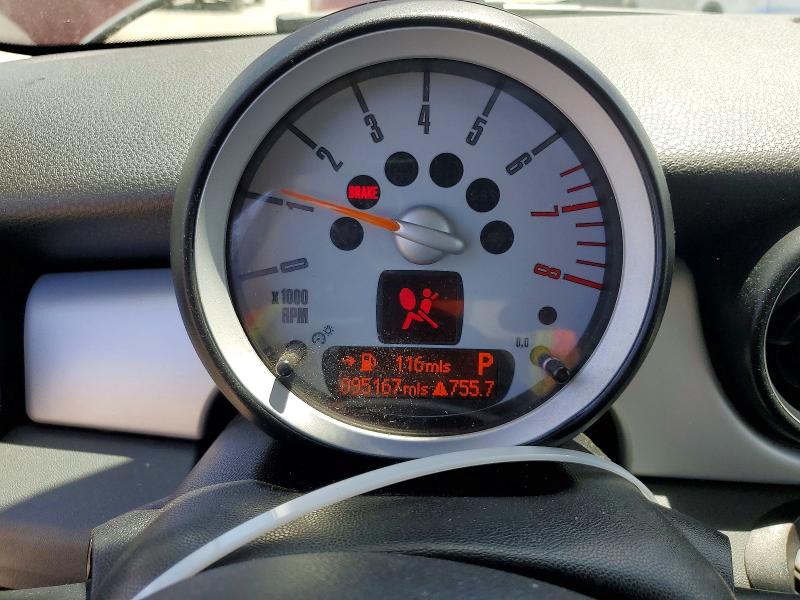 2010 Mini Cooper VIN WMWML3C51ATX38680 COPART salvage auction — FRONT END, Ca - Salvage Certificate, sold $100 on 2026-08-06 (photo 9)