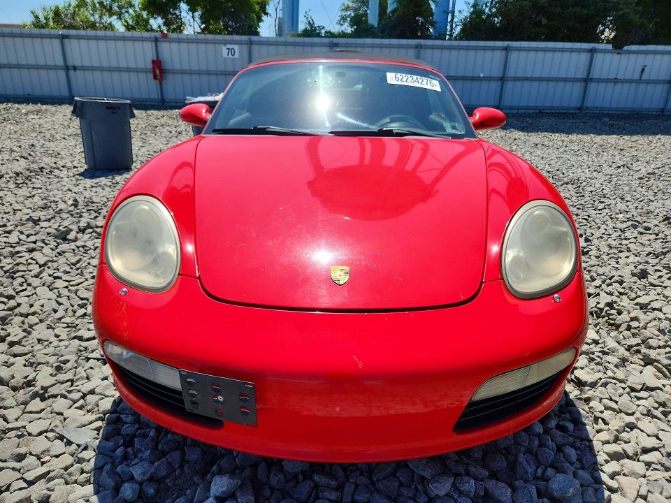 2005 Porsche Boxster VIN WP0CA29875U712990 COPART salvage auction — REAR END, NJ - CERT OF TITLE-SALVAGE (P), sold $3,750 on 2026-08-10 (photo 5)
