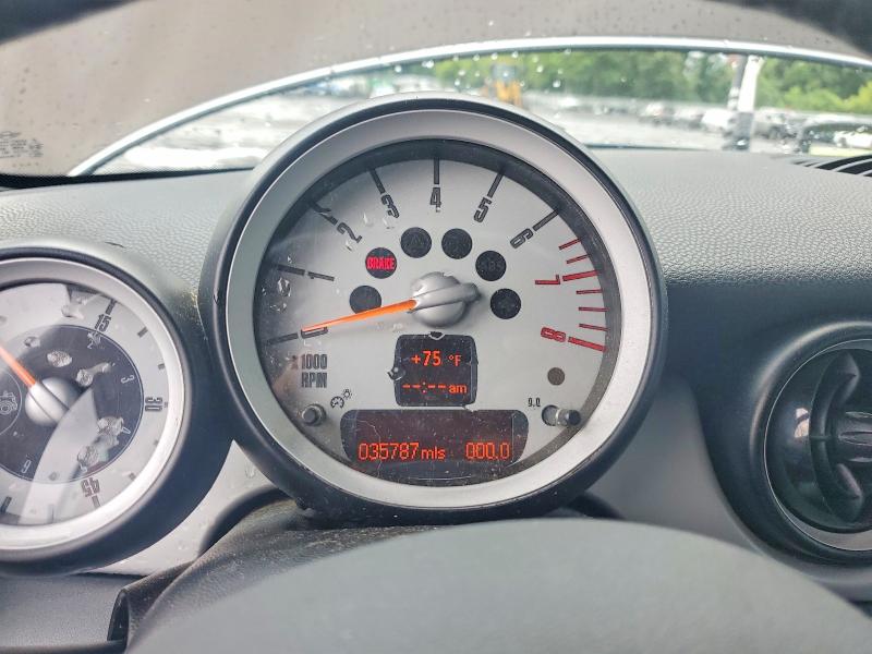 2009 Mini Cooper VIN WMWMR33539TU96615 COPART salvage auction — WATER/FLOOD, Ct - Cert Of Title-Flood Salvage, sold $625 on 2026-08-04 (photo 9)