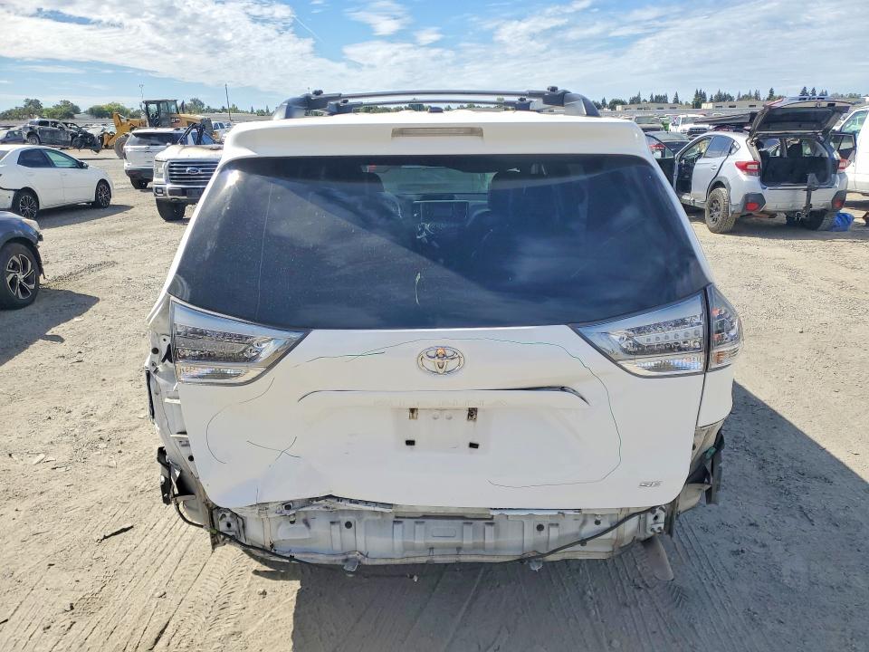 2014 Toyota Sienna VIN 5TDXK3DC9ES500239 COPART salvage auction — REAR END, Ca - Salvage Certificate, sold $25 on 2026-07-28 (photo 6)