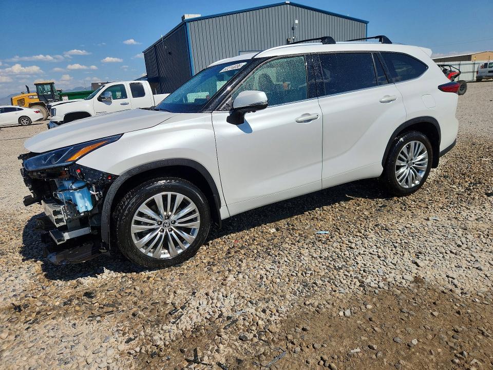 2023 Toyota Highlander VIN 5TDKDRAH3PS509514 COPART salvage auction — FRONT END, Ut - Salvage Certificate, sold $26,250 on 2026-08-21 (photo 1)