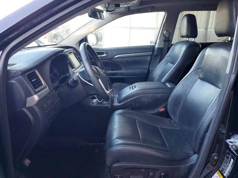 2017 Toyota Highlander VIN 5TDDGRFH2HS023383 COPART salvage auction — FRONT END, CA - SALVAGE CERTIFICATE, sold $9,000 on 2026-07-27 (photo 7)