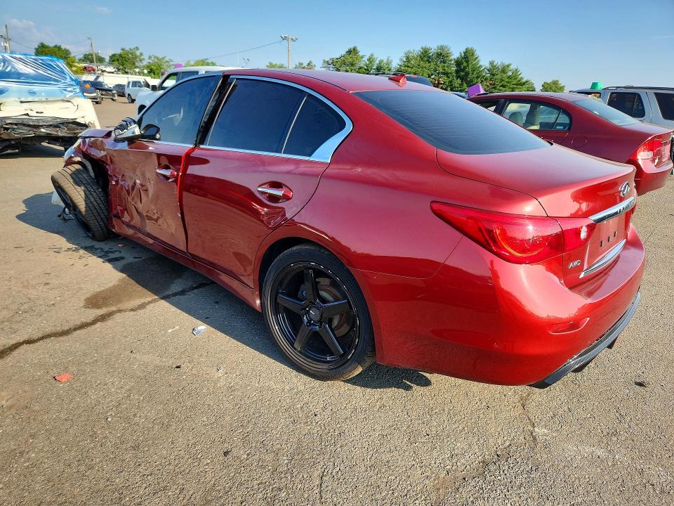 2015 Infiniti Q50 VIN JN1BV7AR2FM398803 COPART salvage auction — FRONT END, Ct - Cert Of Title-Salvage, sold $1,600 on 2026-07-31 (photo 2)