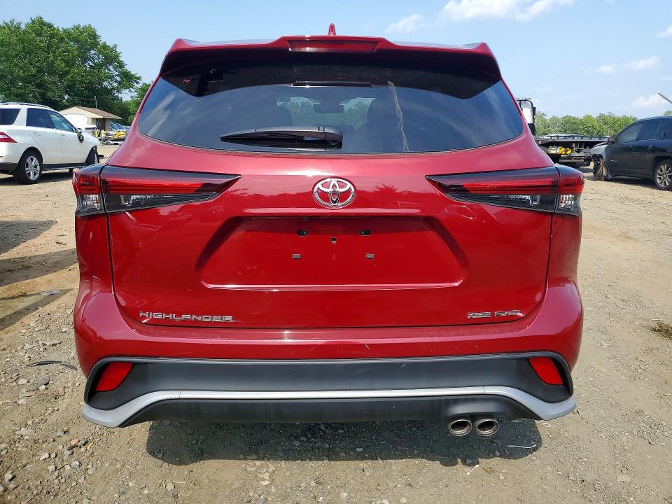 2024 Toyota Highlander VIN 5TDKDRBH2RS533806 COPART salvage auction — MINOR DENT/SCRATCHES, Ny - Certificate Of Title, sold $32,250 on 2026-07-29 (photo 6)