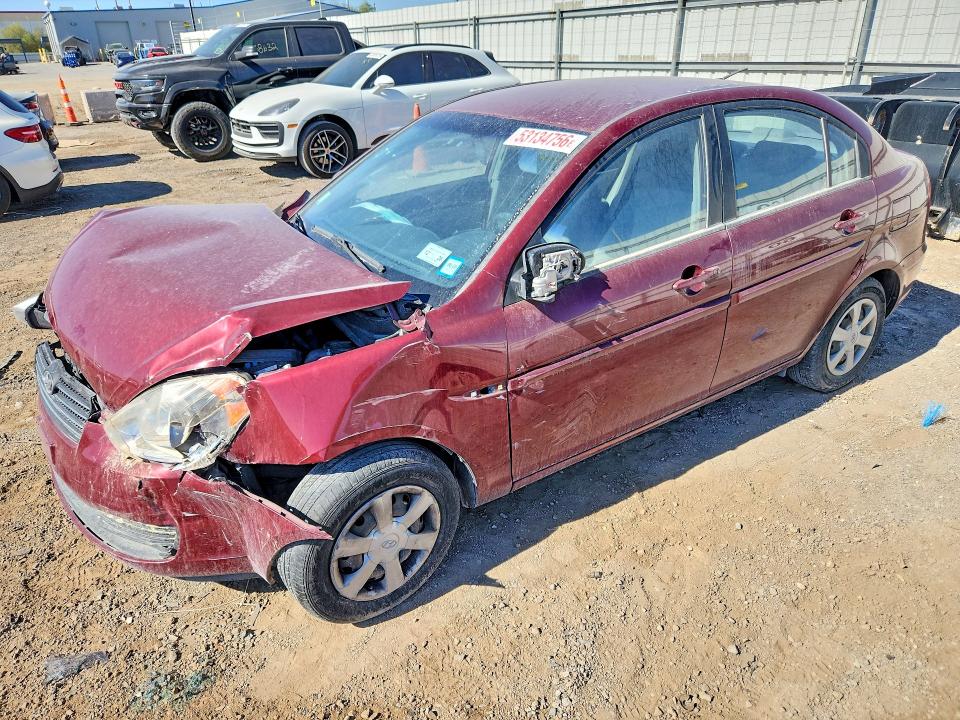 2006 Hyundai Accent VIN KMHCN46CX6U033804 COPART salvage auction — FRONT END, Nv - Non-Repairable Vehicle Cert, sold $450 on 2026-07-07 (photo 1)