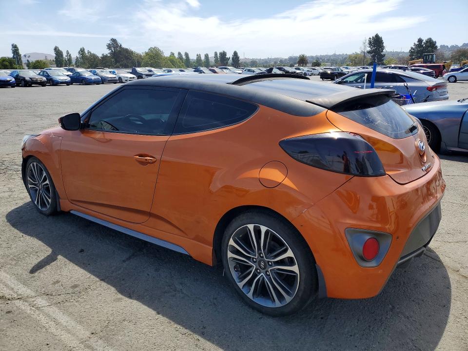 2016 Hyundai Veloster VIN KMHTC6AE4GU295197 COPART salvage auction — FRONT END, Ca - Salvage Certificate, sold $650 on 2026-07-17 (photo 2)