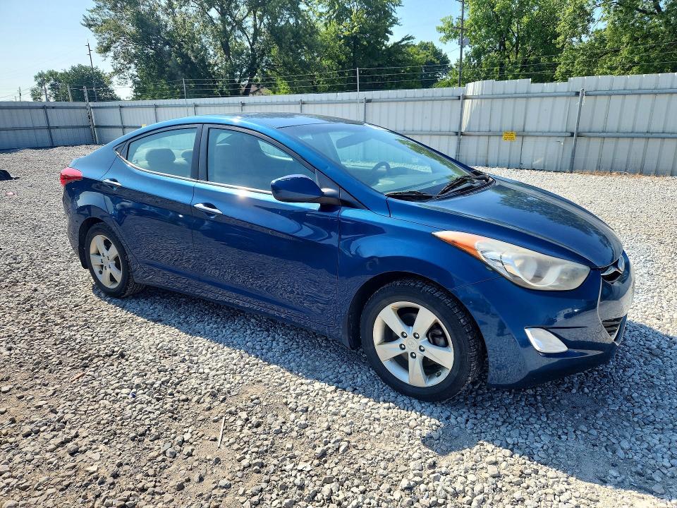 2013 Hyundai Elantra VIN KMHDH4AEXDU973151 COPART salvage auction — VANDALISM, Oh - Cert Of Title-Salvage, sold $1,150 on 2026-07-24 (photo 4)