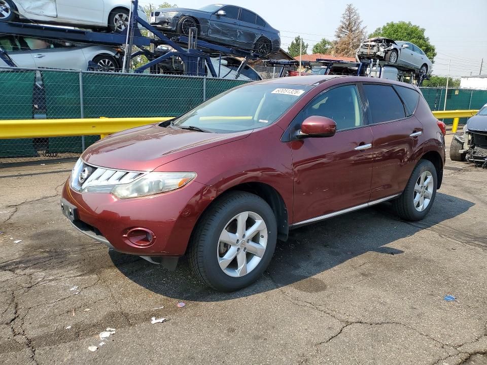 2010 Nissan Murano VIN JN8AZ1MW4AW134267 COPART salvage auction — REAR END, Co - Public - Salvage Title, sold $275 on 2026-07-28 (photo 1)