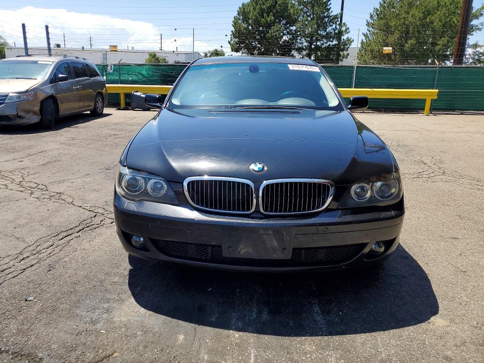 2007 BMW 7er VIN WBAHL83517DT10254 COPART salvage auction — NORMAL WEAR, Co - Dis/Dlr/Exp Only Clean Title, sold $375 on 2026-07-28 (photo 5)