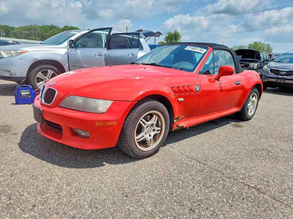2001 BMW Z3 VIN WBACN33401LM00720 COPART salvage auction — MINOR DENT/SCRATCHES, Mn - Certificate Of Title, sold $1,800 on 2026-07-30 (photo 1)