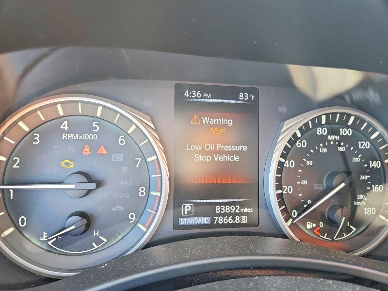 2018 Infiniti Q50 VIN JN1EV7AR7JM611699 COPART salvage auction — FRONT END, NY - MV-907A SALVAGE CERTIFICATE, sold $3,050 on 2026-07-27 (photo 9)