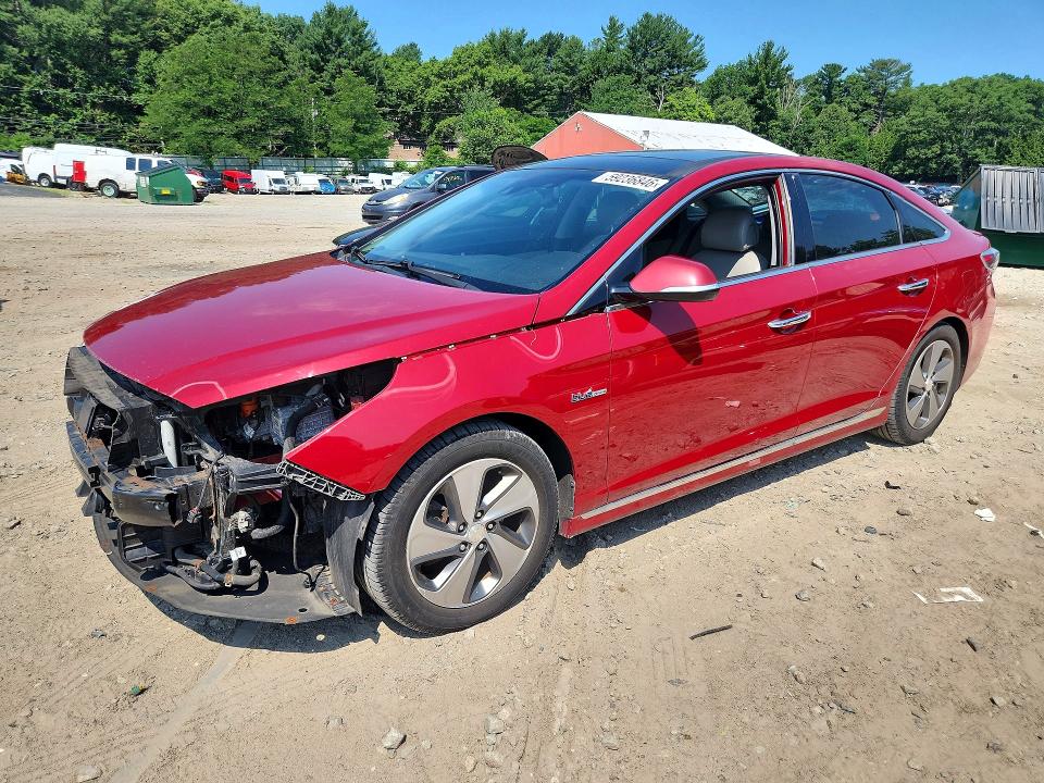 2016 Hyundai Sonata VIN KMHE34L13GA017867 COPART salvage auction — FRONT END, Ma - Cert Of Title-Reconstrctd Coll, sold $1,600 on 2026-08-02 (photo 1)