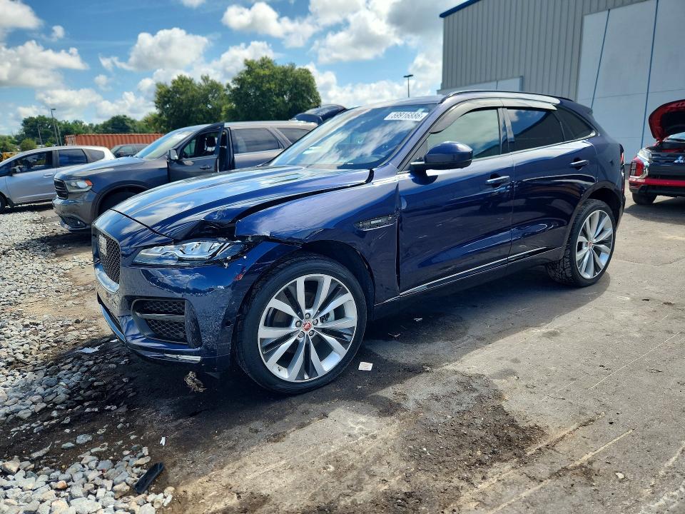 2017 Jaguar F-pace VIN SADCL2BVXHA884046 COPART salvage auction — FRONT END, Fl - Cert Of Title Slvg Rebuildable, sold $5,200 on 2026-07-20 (photo 1)