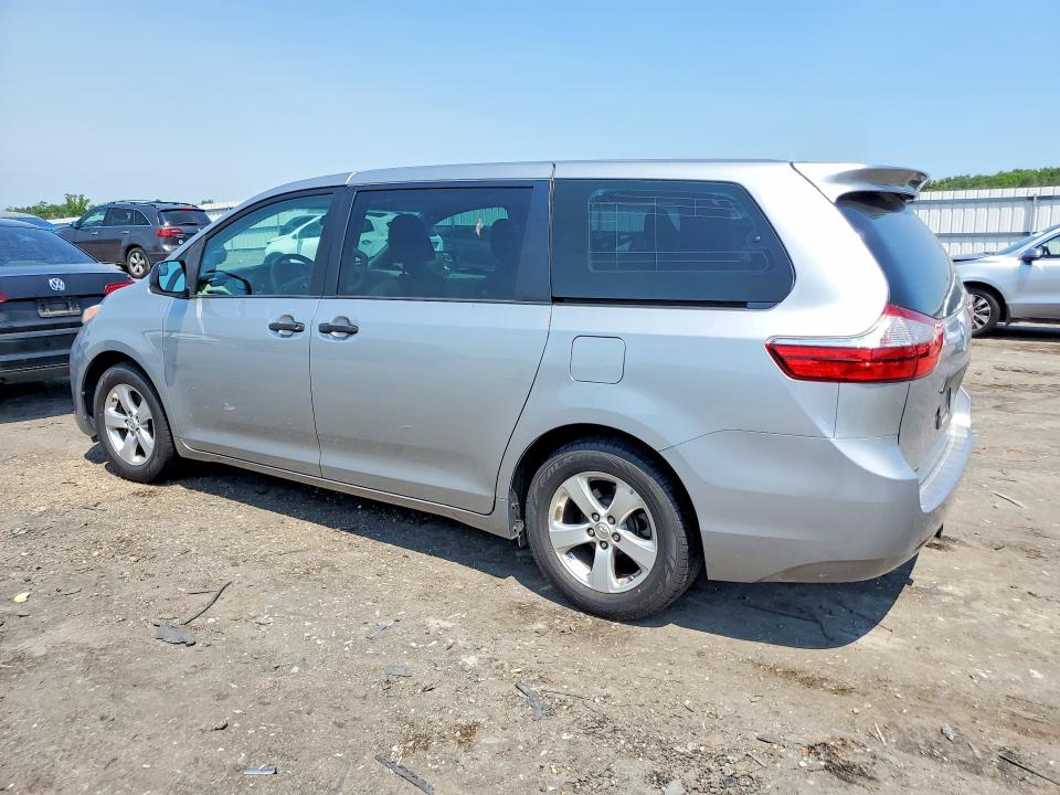 2017 Toyota Sienna VIN 5TDZZ3DC4HS875268 COPART salvage auction — WATER/FLOOD, VA - CERT OF TITLE-FLOOD, sold $3,550 on 2026-07-29 (photo 2)