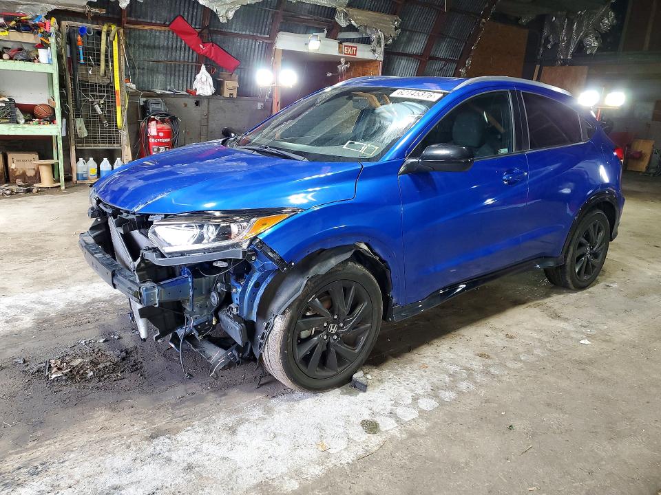 2021 Honda Hr-v VIN 3CZRU6H17MM727113 COPART salvage auction — FRONT END, Ny - Mv-907A Salvage Certificate, sold $7,100 on 2026-08-19 (photo 1)