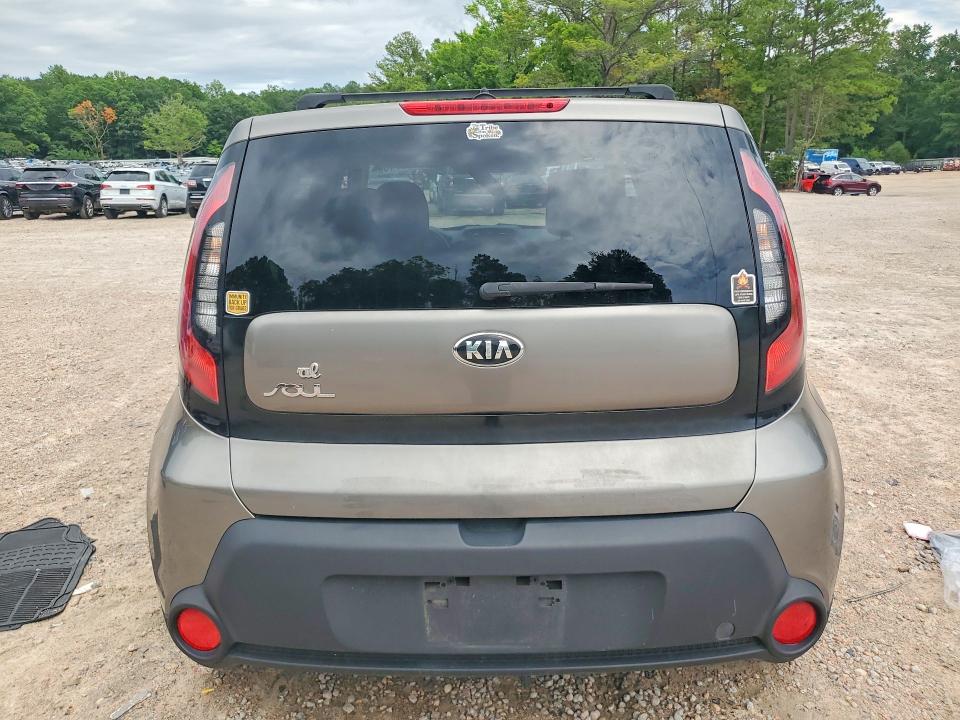 2016 Kia Soul VIN KNDJN2A20G7392786 COPART salvage auction — VANDALISM, Nc - Salvage Certificate Of Title, sold $275 on 2026-07-31 (photo 6)