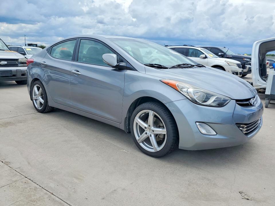 2013 Hyundai Elantra VIN KMHDH4AE5DU518899 COPART salvage auction — WATER/FLOOD, Tx - Salvage Title-Flood Damage, sold $525 on 2026-07-30 (photo 4)