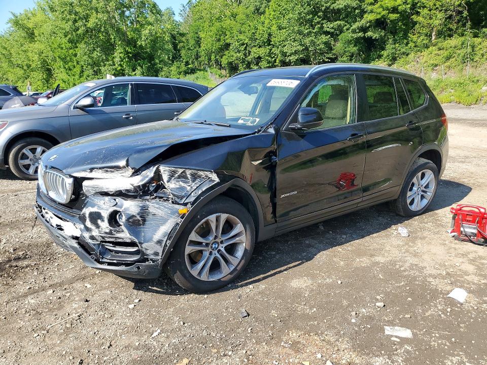 2017 BMW X3 VIN 5UXWX7C58H0U42850 COPART salvage auction — FRONT END, Ny - Mv-907A Salvage Certificate, sold $1,600 on 2026-07-16 (photo 1)