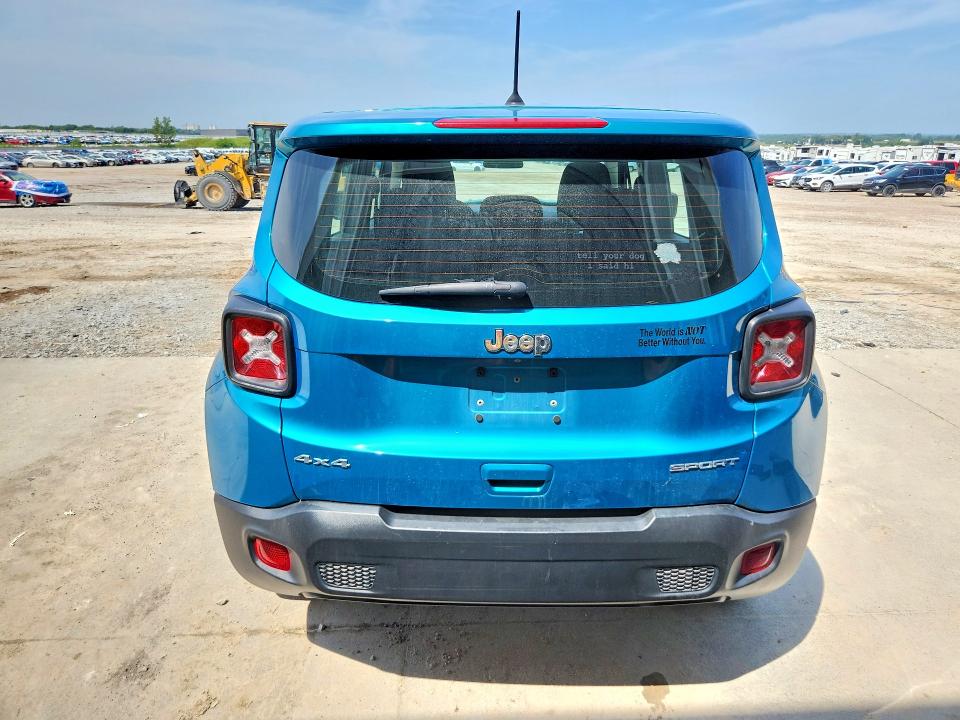 2020 Jeep Renegade VIN ZACNJBAB4LPL30508 COPART salvage auction — FRONT END, Ne - Cert Of Title-Salvage, sold $225 on 2026-08-18 (photo 6)