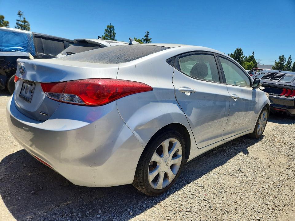 2011 Hyundai Elantra VIN KMHDH4AE8BU157844 COPART salvage auction — FRONT END, CA - SALVAGE CERTIFICATE, sold $975 on 2026-07-09 (photo 3)