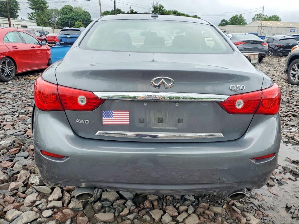 2015 Infiniti Q50 VIN JN1BV7ARXFM421339 COPART salvage auction — VANDALISM, Pa - Certificate Of Salvage, sold $1,550 on 2026-07-13 (photo 6)
