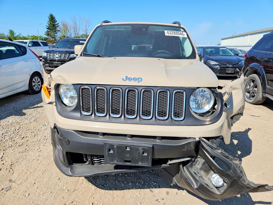 2016 Jeep Renegade VIN ZACCJBBT1GPC51966 COPART salvage auction — FRONT END, On - Permit Salvage, sold $625 on 2026-08-13 (photo 5)