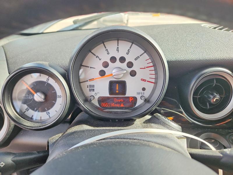 2012 Mini Cooper VIN WMWZP3C52CT550067 COPART salvage auction — MECHANICAL, FL - CERTIFICATE OF TITLE, sold $800 on 2026-07-21 (photo 9)