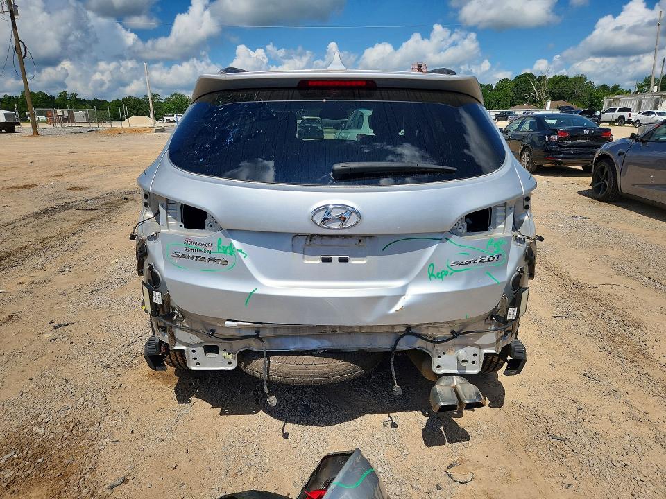 2017 Hyundai Santa fe VIN 5XYZU3LA4HG380743 COPART salvage auction — REAR END, Al - Cert Of Title-Salvage Title, sold $2,950 on 2026-07-14 (photo 6)