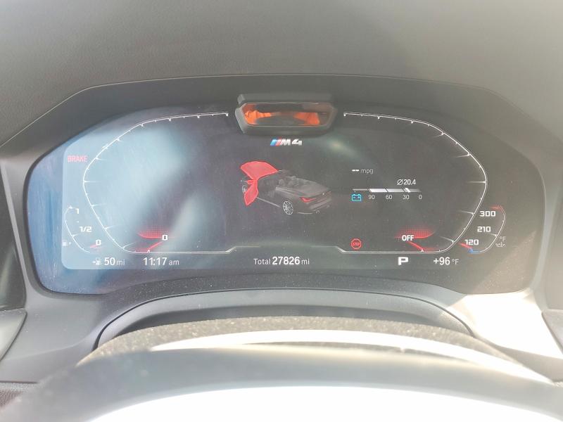2023 BMW M4 VIN WBS33BA02PCL12269 COPART salvage auction — FRONT END, VA - CERT OF TITLE - SALVAGE, sold $18,700 on 2026-07-29 (photo 9)