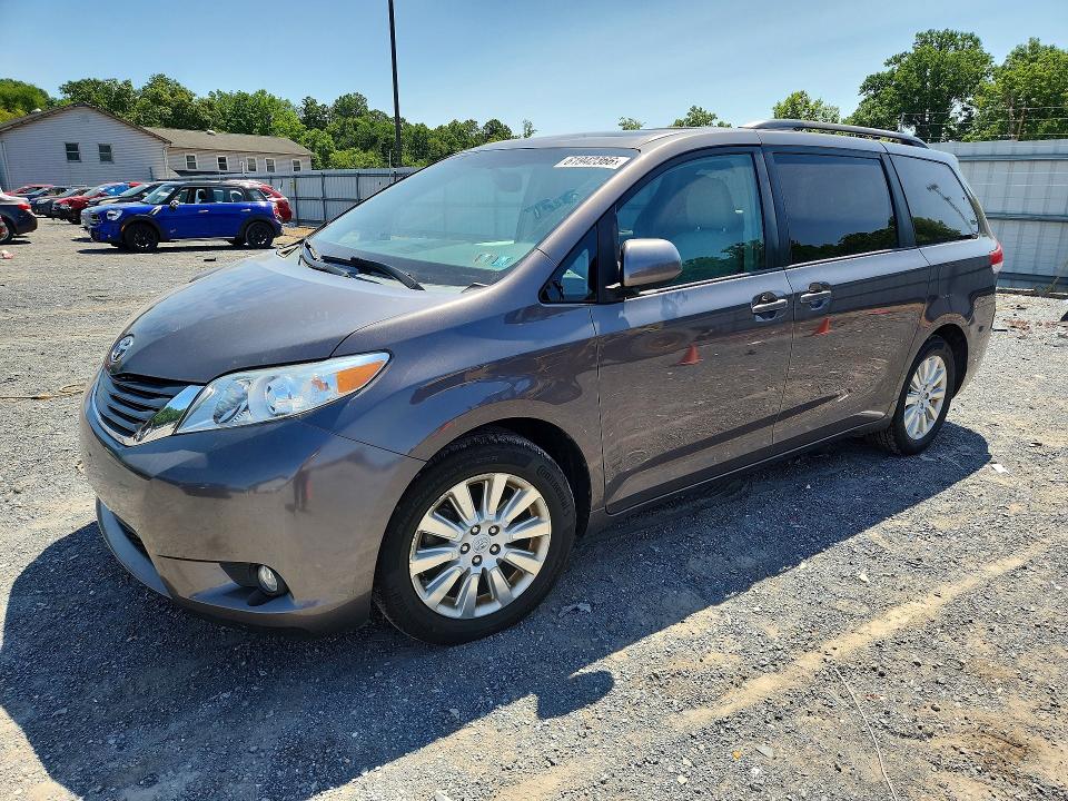2012 Toyota Sienna VIN 5TDDK3DC3CS038907 COPART salvage auction — HAIL, Pa - Certificate Of Salvage, sold $1,100 on 2026-07-30 (photo 1)