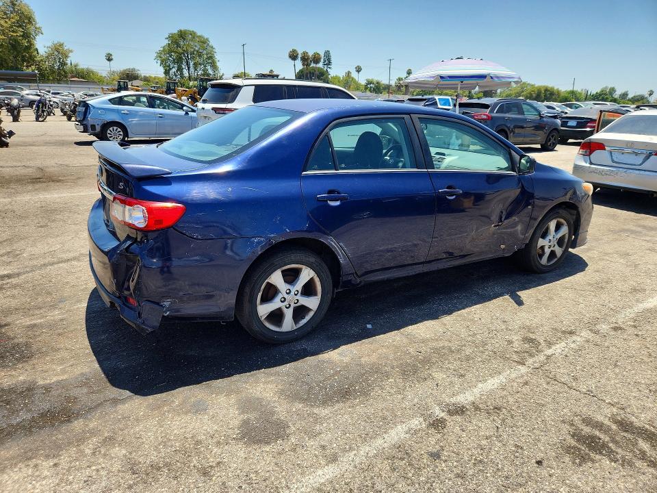 2013 Toyota Corolla VIN 5YFBU4EE2DP201399 COPART salvage auction — VANDALISM, CA - DIS/DLR/EXP ONLY CLEAN TITLE (P), sold $225 on 2026-07-24 (photo 3)